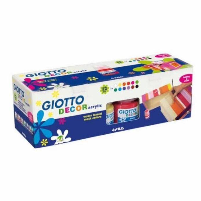 

ready Cat Akrilik Set Giotto Decor Acrylic Paint Set 12 Warna 25ml