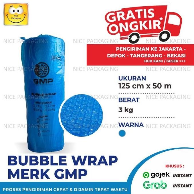 

ready stock [GMP] Plastik bubble biru uk125cm x 50Mtr
