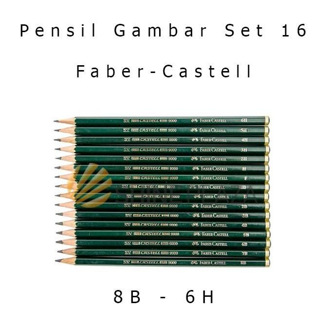 

ready Drawing Pencil Set - Pensil Gambar Faber Castell Isi 16 - Pensil 2B