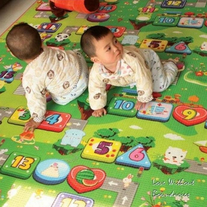 ready karpet lantai spons tebal dan jumbo/tiker lantai/karakter anak