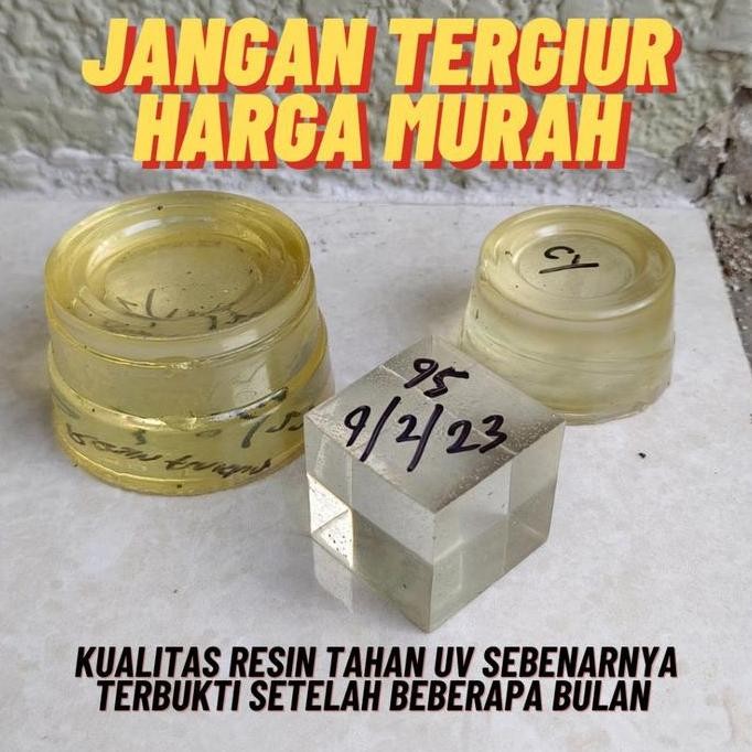 

baru !!! Resin Epoxy Super Bening River Table Cor Deep Pour Pouring Sungai Art Craft Bunga