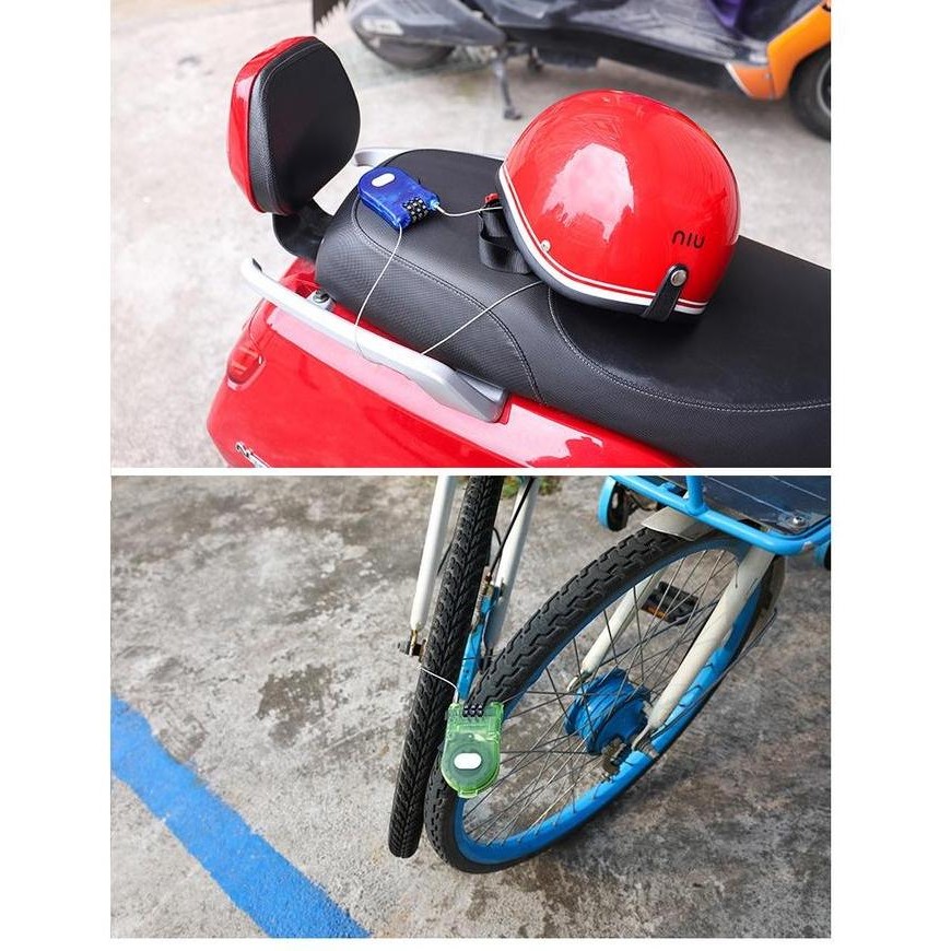 ready Gembok Helm gembok kawat gembok kabel tali baja Pengaman Sepeda Securi