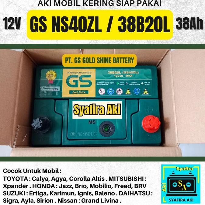 Aki mobil Agya, Ayla, Calya, Sra, Sirion GS MF NS40ZL Accu kering