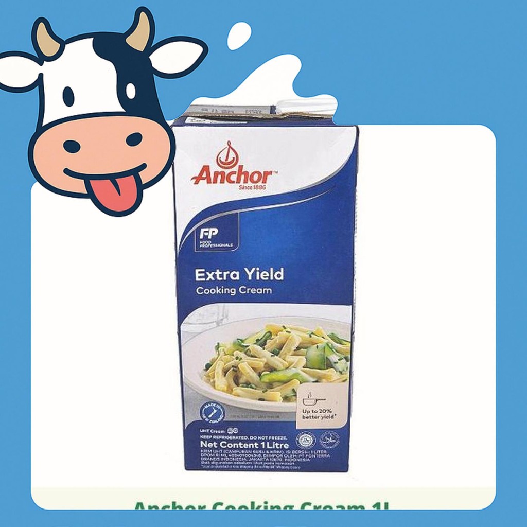 

Terbaru Cooking Cream Extra Yield Anchor 1L