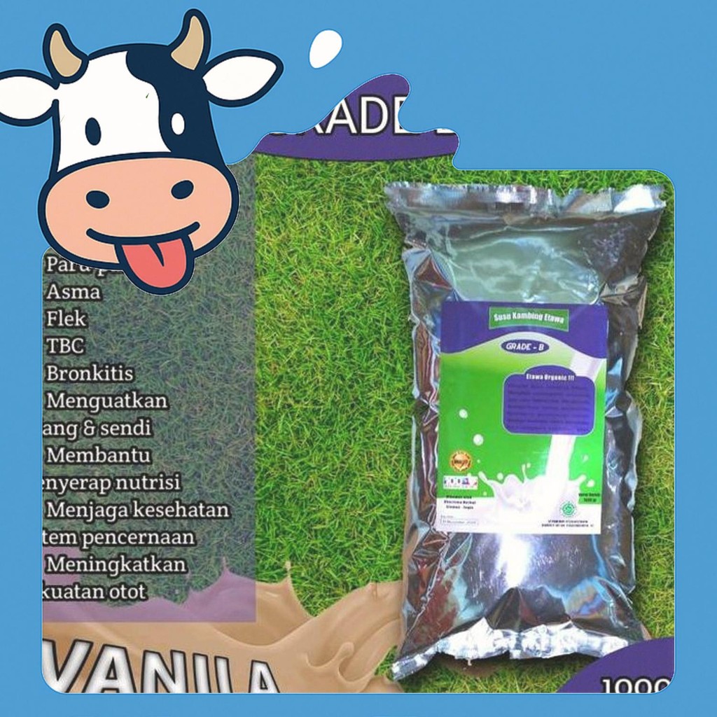 

Free Ongkir Susu Kambing Etawa Asli Grade-B 1Kg Rasa Original Dan Coklat