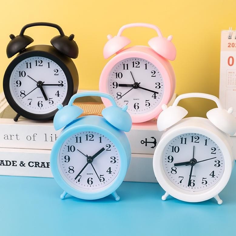 Promo Jam Alarm Weker Kecil Bahan Plastik / Alarm Clock / Jam Alarm Klasik