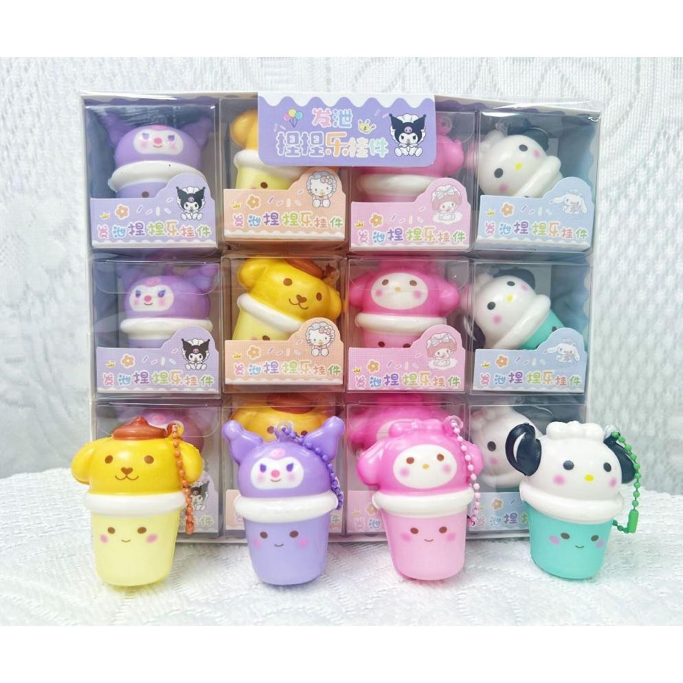 Promo Mainan Gantungan Kunci Squishy Sanrio Boba / Squishy Boba Sanrio Lucu