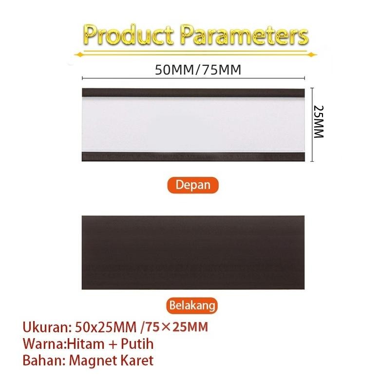 

Produk Baru!! Label Magnetik 50pcs Ukuran 50x25mm & 75x25mm Holder Harga Rak Display