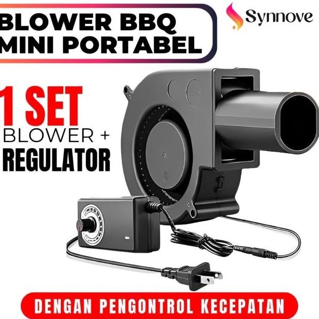 Kipas Blower Mini Bbq Dengan Pengontrol Kecepatan Blower Portable Blower Fan Kipas Keong Kipas Sate