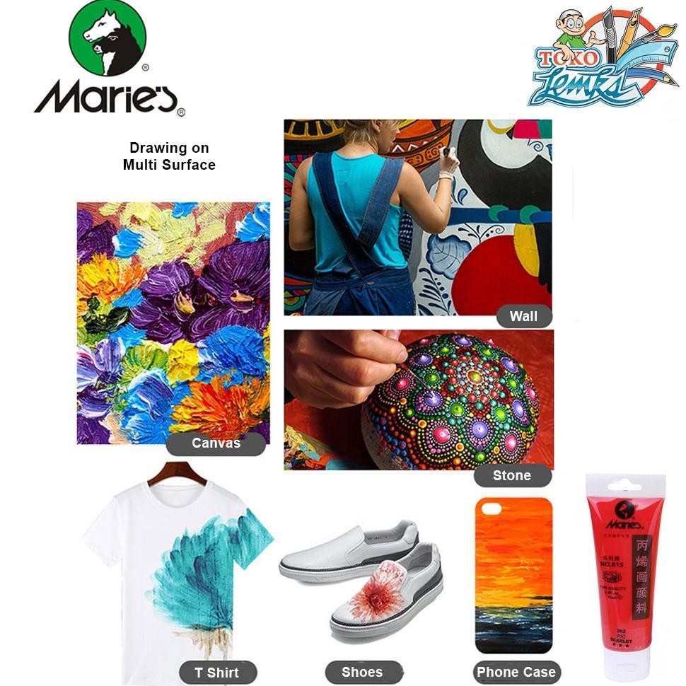 

Maries Acrylic Paint Tubes 120ml / Cat Lukis / Maries Acrylic 120ml / Cat Maries / Maries Terlaris