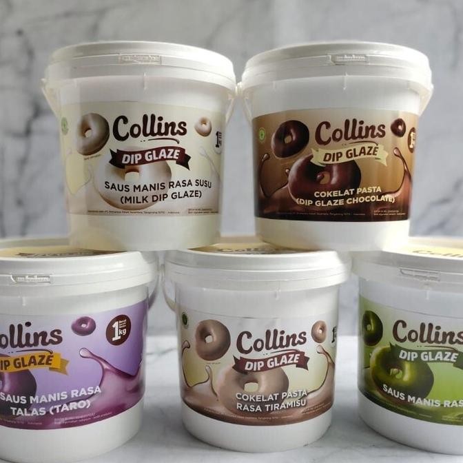 

Collins Dip Glaze Aneka Rasa 1kg / Selai Collins Glaze Topping Donat Roti Bakar (BPOM & HALAL)
