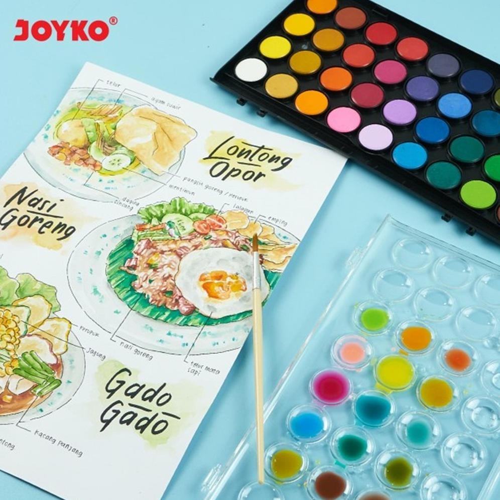 

Joyko Watercolor WC-3 / Cat Air Padat 36Block / Solid Watercolor Set 36 Warna / Cat Air 36Warna Water Color 36 Block Terlaris