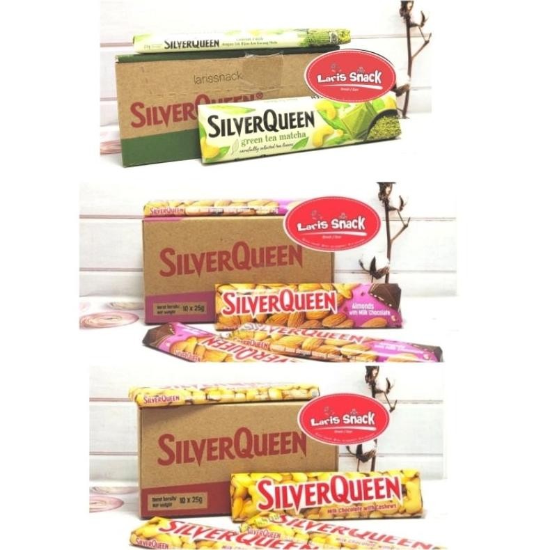 

Produk Baru!! SilverQueen Matcha Cashew Almond 22-25gr | 1 Box Isi 10pcs Coklat Premium
