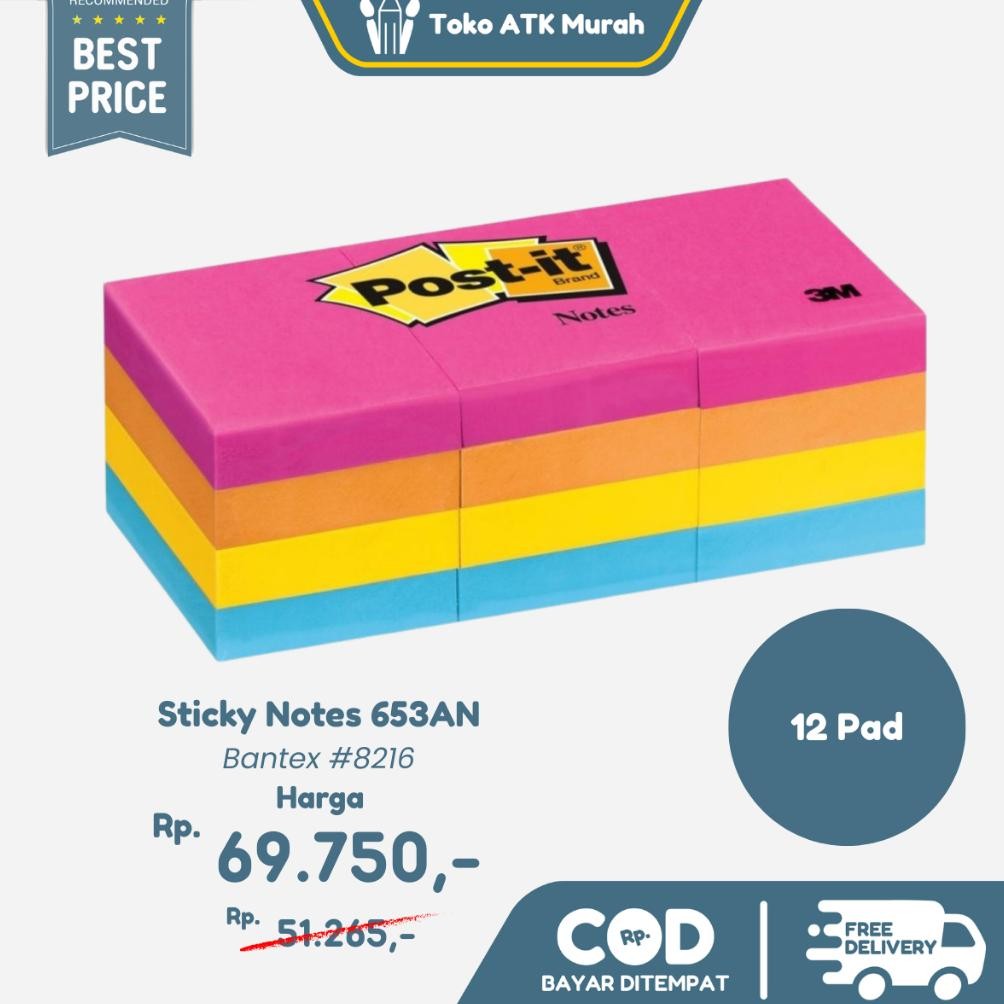 

Sticky Notes Post-it No. 653AN Uk. 34.9 x 47.6 mm RB07