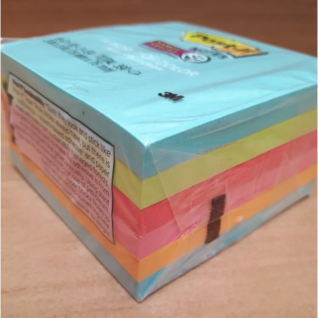 

[LIMITED EDITION] 3M Post It Super Sticky Notes 654 6SS MIA 76 x 76 mm 6 Warna Tumpuk 390 Lbr RB07