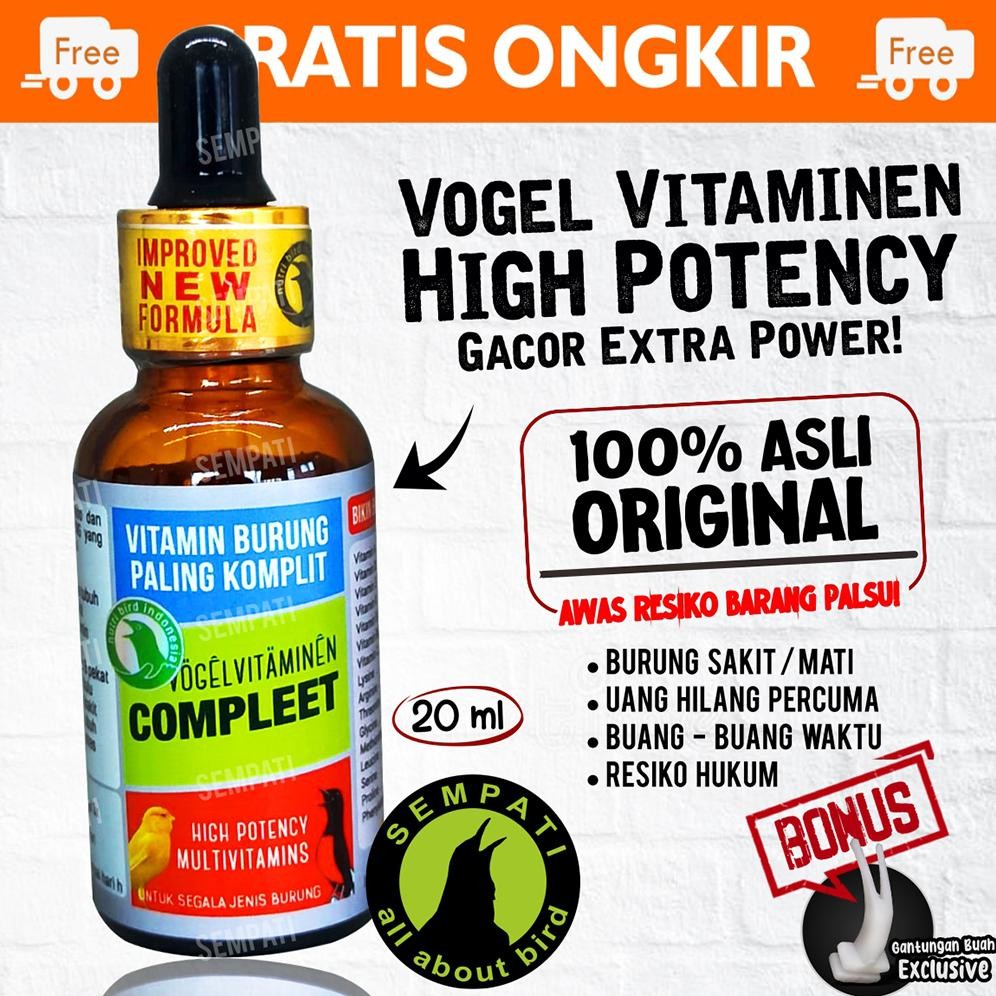 SEMPATI Vogel VITAMINEN Compleet Vitamin Meningkatkan Birahi Kicau Daya Tahan Stamina untuk Semua Bu
