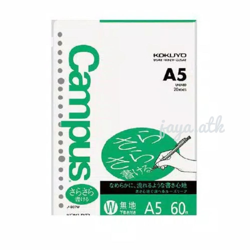 

KOKUYO - LOOSE LEAF Polos N-807W A5 60 Lembar RB07