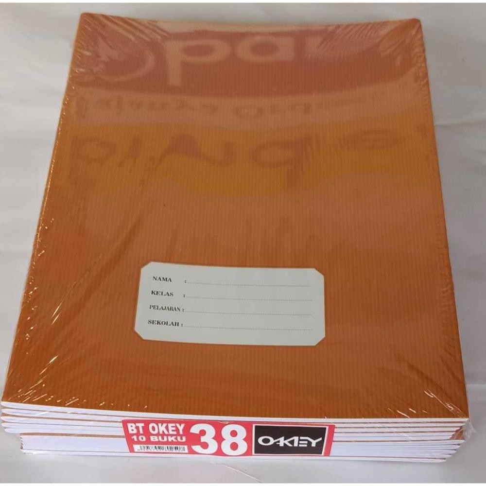 

Buku Tulis Sampul Coklat 38 Lbr ( 1 Pack isi 10 Bh ) RB07
