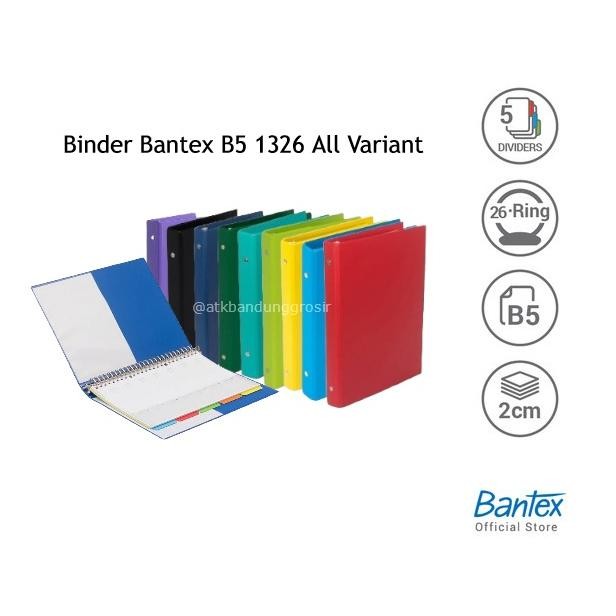 

Binder Bantex 1326 ukuran B5 26 holes 25 mm Binder O Ring Metal Semua Warna - Satuan- SHSNP RB07