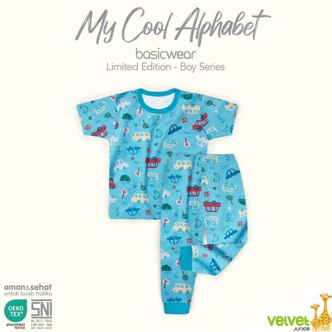Grosir Velvet Junior Setelan Limited Dreamwear Kancing Pundak  Pendek Celana Panjang - 3 Stel - My C