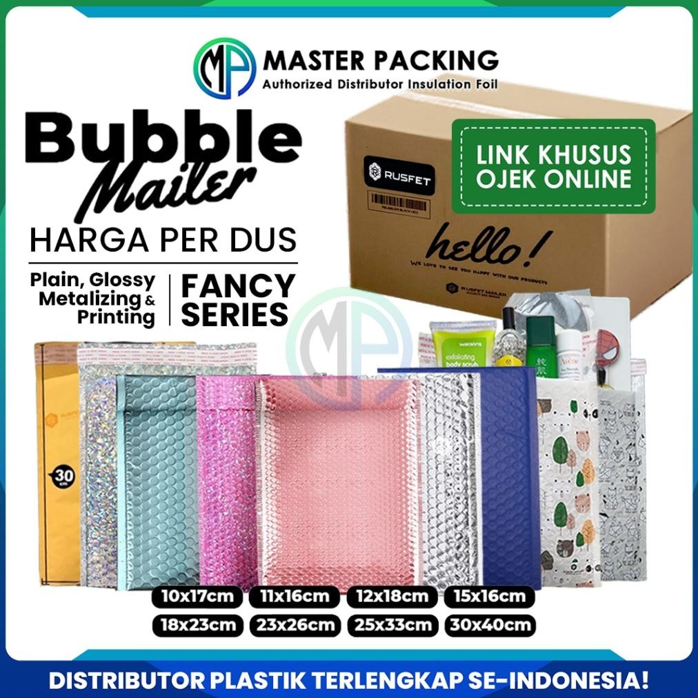 

Baru Amplop Bubble Mailer Rusfet Fancy Series Dusan | Packaging Security Bag Warna Solid Premium