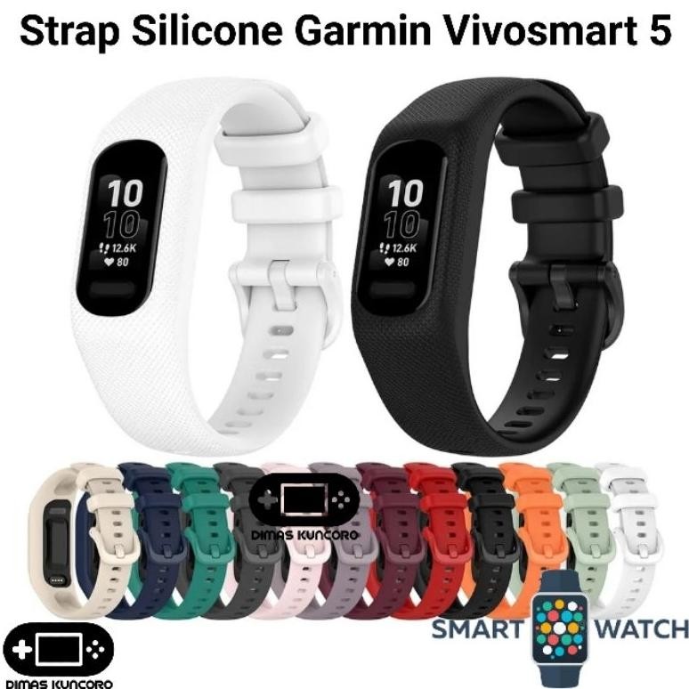 Strap Silicone Garmin Vivosmart 5 Silikon Tali Jam Smartwatch Karet Vivo Smart RB