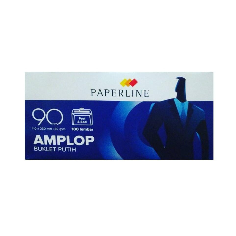 

Amplop Kertas Putih PAPERLINE PPS 90 - 11 x 23 cm / Envelope ukuran 110 mm X 230 mm ( 100 Pcs ) RB07