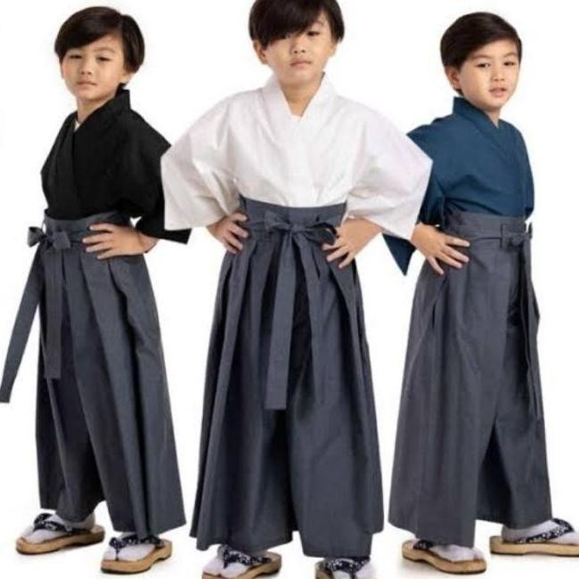 Yukata Hakama Kimono Anak Baju Adat Tradisional Jepang Aikido Kendo