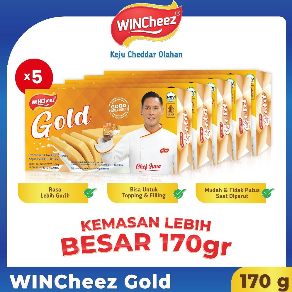 

Baru WINCheez Keju GOLD 170gr x5 - Paket Mini Keju Murah