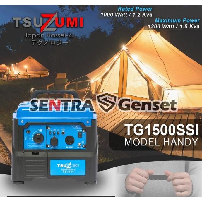

Terlaris Genset Inverter 1000-1200 Watt Semi Silent Tsuzumi Tg 1500 Ssi Japan