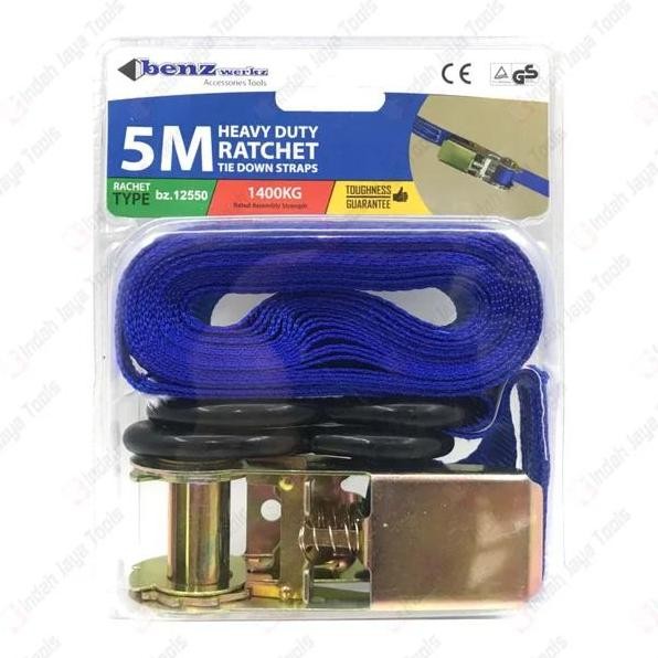 

Terlaris Benz Rachet Tie Down 1" X 5 Meter - Tali Pengikat Barang Motor
