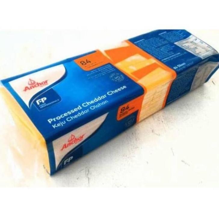 

Baru Keju Cheddar Anchor Slice Orange 1040gr (84 Lembar) - Slice Cheese Praktis