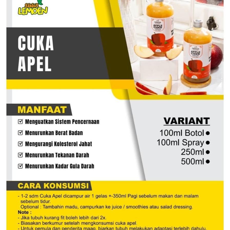 

Cuka Apel Ml Cider Vinegar