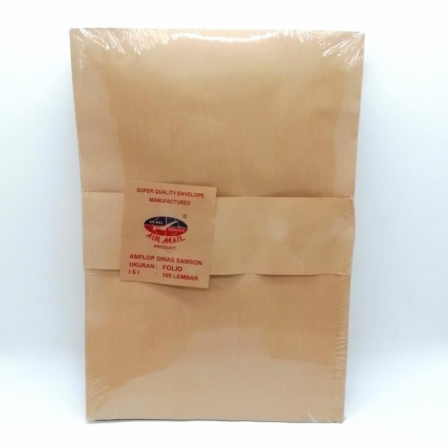 

Baru Amplop Coklat Salur Airmail Folio - Isi 100 Lembar