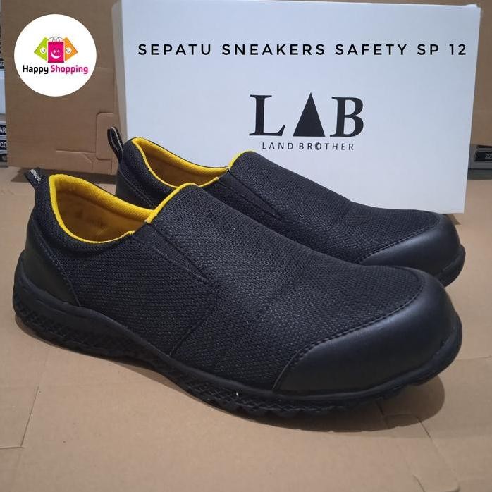 

Terlaris Sepatu Safety Sneaker Pria Kasual Slip On Ujung Besi
