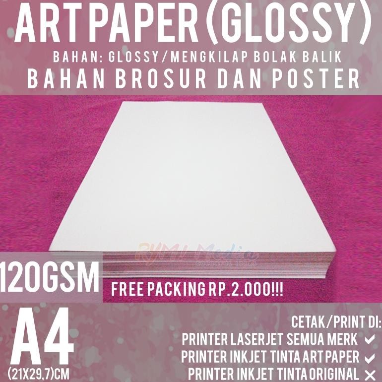 

Sale! Kertas Art Paper A4 120Gsm Isi 500 Lembar - Bahan Brosur Glossy Mengkilap