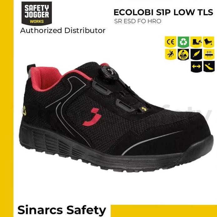 

Terlaris Sepatu Safety Jogger Ecolobi S1P Low Tls - Black / Hitam