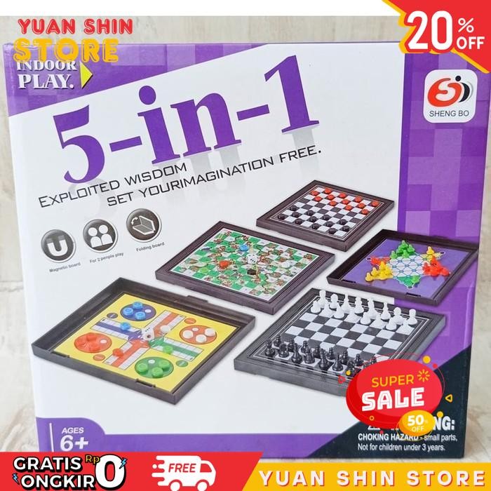 AMO-5IN1 BOARD GAMES NO.S3304 MAINAN BOARD GAME TERMURAH