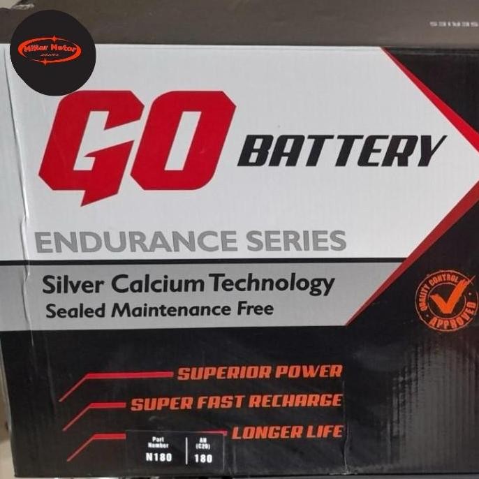 

Terlaris Aki Kering Go Battery N180 12V 180Ah Kapal Genset Excavator