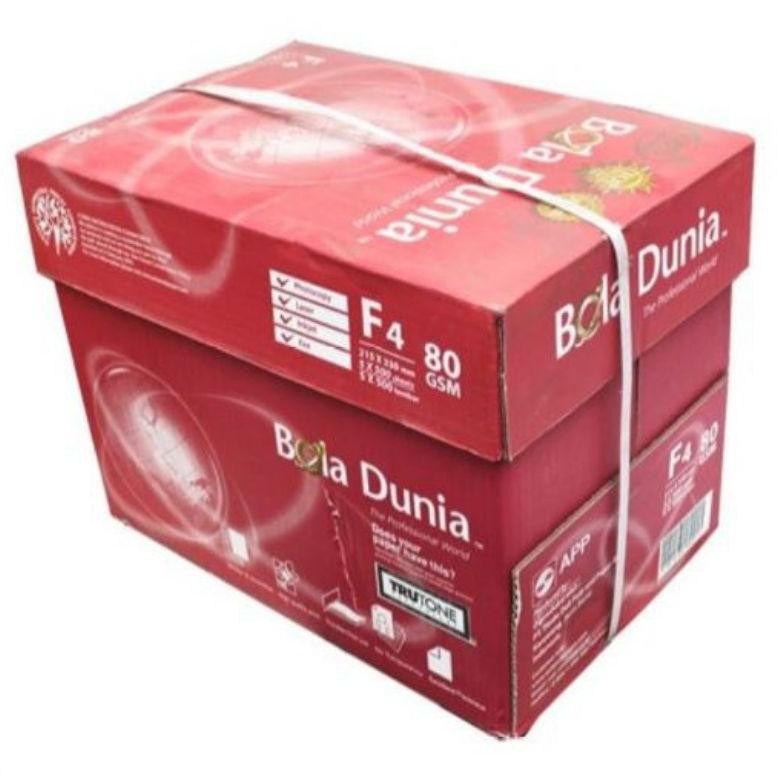 

Sale! Kertas Hvs F4 80Gr Bola Dunia - Harga Per Dus (5 Rim) Kertas Fotokopi