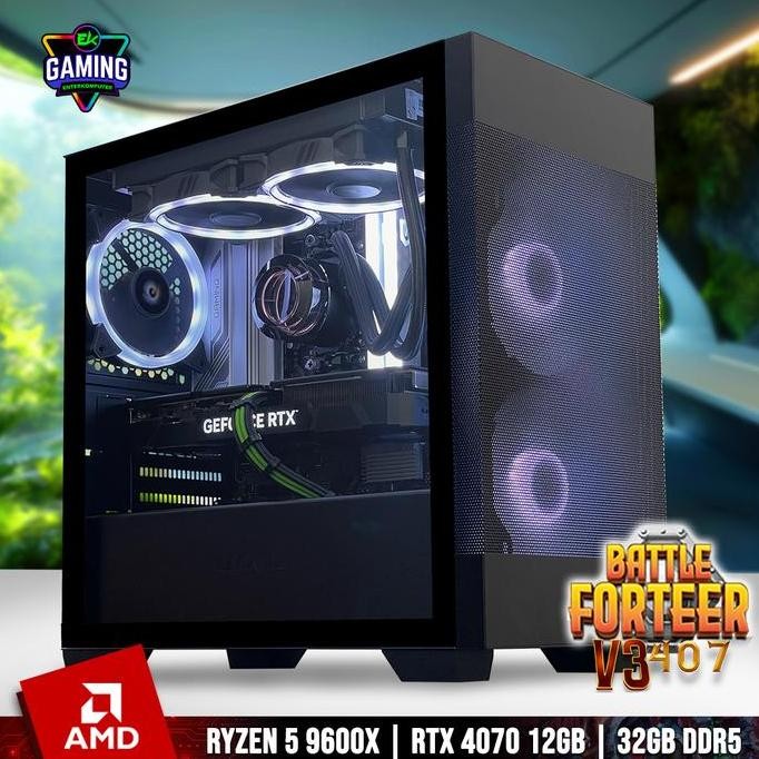 PC RAKITAN EK GAMING BATTLEFORTEER V3 407 - RYZEN 5 RTX 4070 - ENTER KOMPUTER