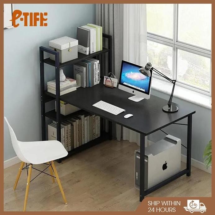 

Terlaris E-Tife Meja Belajar / Meja Belajar Dengan Rak Buku/ Meja Kerja / Meja Kerja Dengan Rak Serbaguna (H Table)