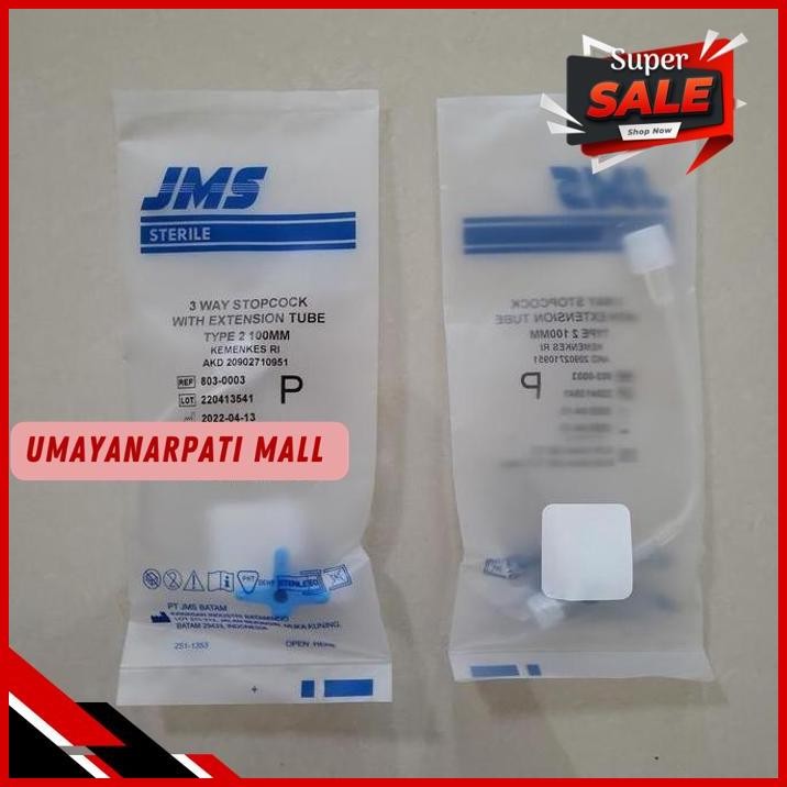 3WAY STOPCOCK WITH TUBE 10CM "JMS" BEST PRODUK