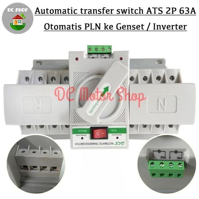 

Terlaris Automatic Transfer Switch Ats 4P 63A Otomatis Pln Ke Genset / Inverter