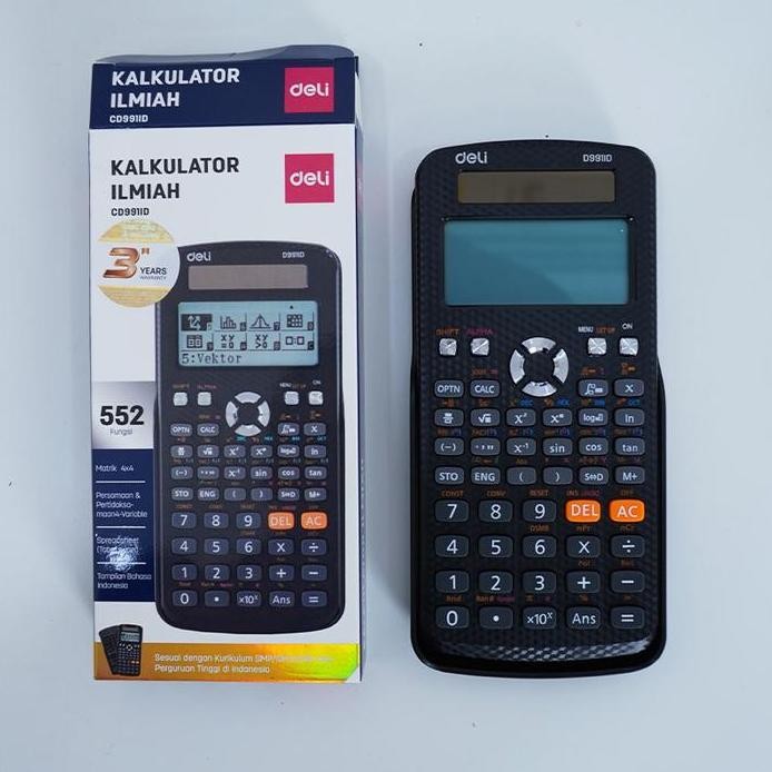 

restock Deli Scientific Calculator / Kalkulator Ilmiah Deli Matematika Ujian Hitung CD991ID