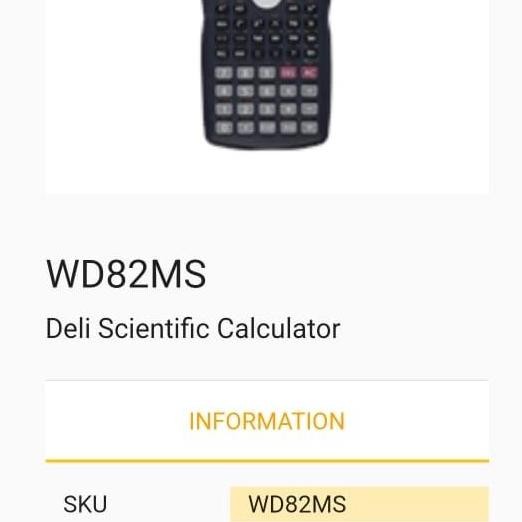 

restock kalkulator scientific Deli kode WD 28 ms