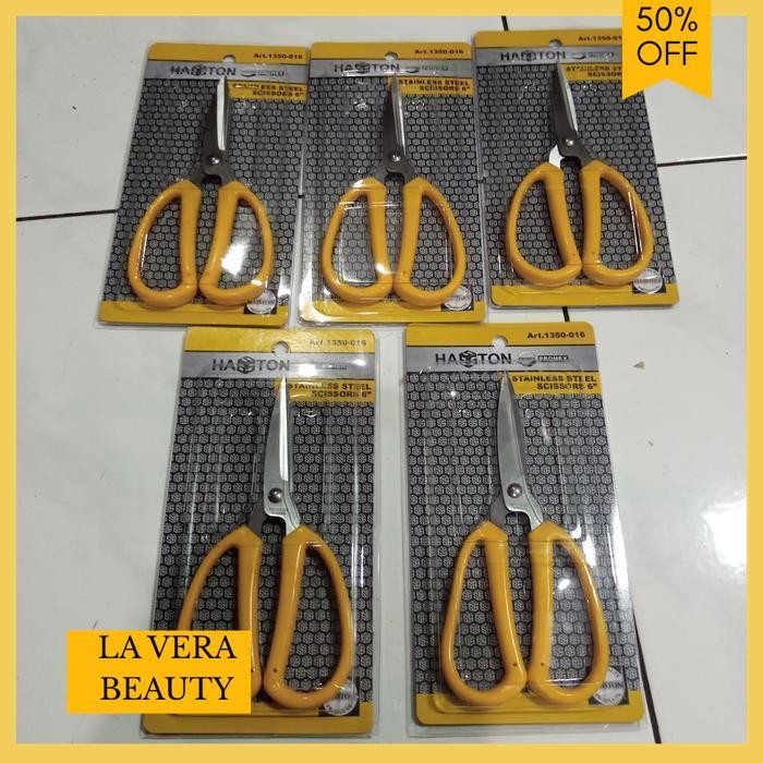 

GUNTING HASTON (KUNING) 6 INCH PEMOTONG KARET / KARDUS / KERTAS HEMAT