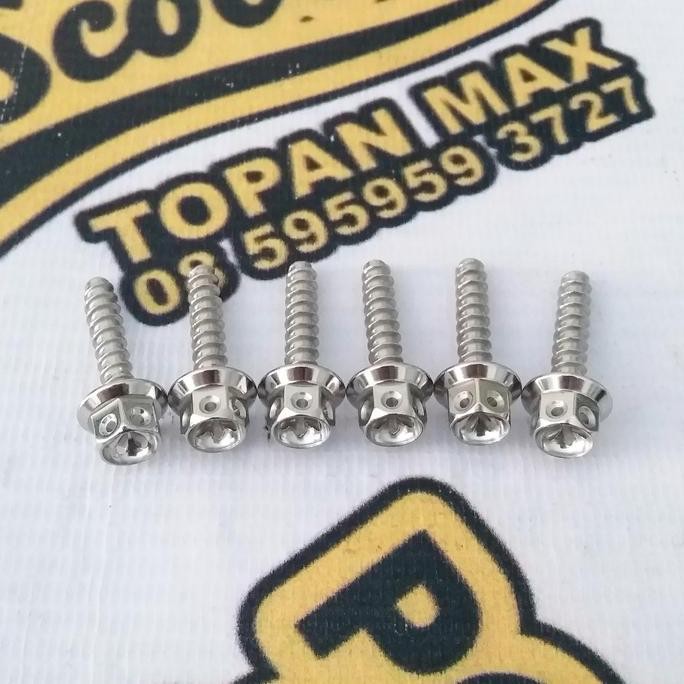 Baut probolt cover filter yamaha Nmax old Lexi Aerox silver chrome