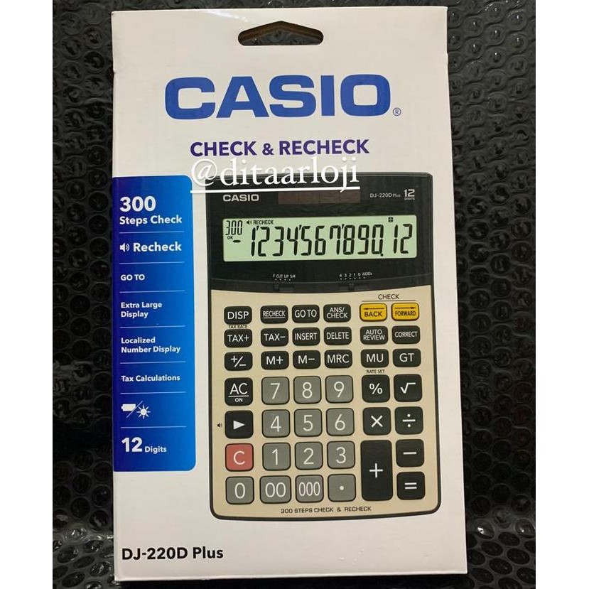 

restock kalkulator casio practical check DJ-220D plus besar 12 digit original