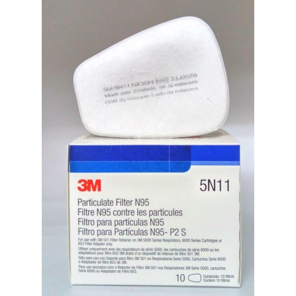 Terlaris 3M Particulate Filter 5N11 N95 Per Box (10 Pcs) Original